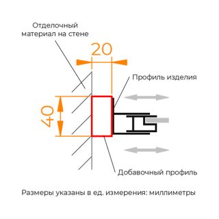 Профиль добавочный RGW A-08Gr 33270820-13 20 см серый