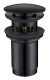 Донный клапан с переливом ABBER чёрный матовый AF0010B