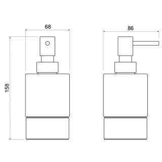Дозатор настольный Timo Saona 13239/03 чёрный матовый
