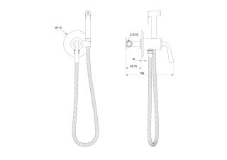 Гигиенический душ со смесителем Wonzon & Woghand Steam WW-88829008-CR хром