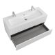 База под раковину Cezares подвесная с двумя выкатными ящиками, Ясень белый Софт, 1200x457x500, DUET-N-1200-2C-SO-FBS-P