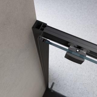 Душевая дверь BelBagno LUCE-BF-1-120-C-NERO черный