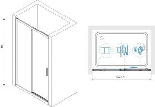 Душевая дверь в нишу RGW LE-12