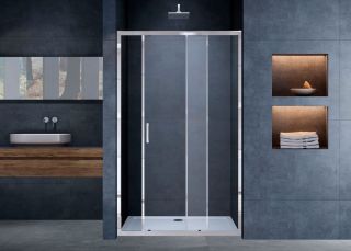 Душевая дверь в нишу Vincea Alpha VDS-3AL130CL 130 см, стекло прозрачное, хром