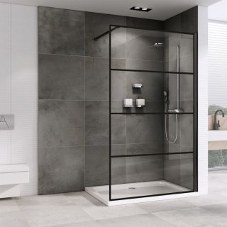 Душевая перегородка ABBER Immer Offen AG65120B 120см чёрный