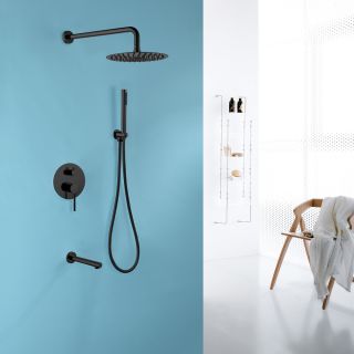 Душевая система ABBER Emotion чёрный матовый AF8817B