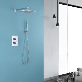 Душевая система ABBER Weiss Insel с термостатом хром AF8051