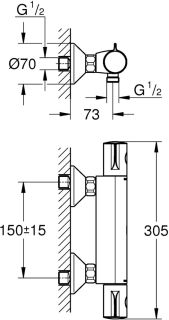 Смеситель с термостатом Grohe Grohtherm 800 34558000