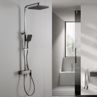 Душевая стойка Frap F2490-9 Оружейная сталь