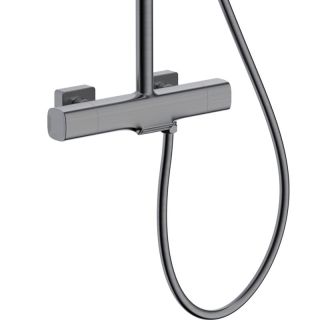 Душевая стойка Gappo G2495-79 с термостатом оружейная сталь