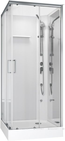 Душевая кабина Aquanet Passion S 3.0 348330 90x90 см профиль хром стекло прозрачное
