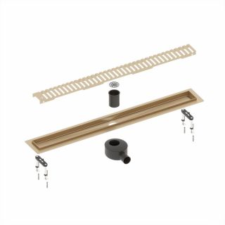 Душевой лоток Timo Drain System DS230109/17 90см с вставкой lines золото матовое