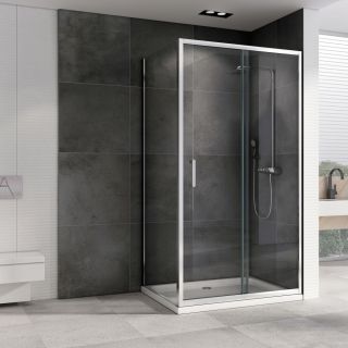 Душевой уголок ABBER Schwarzer Diamant AG301005-S605 100x60см хром