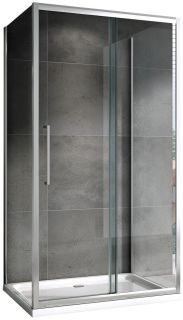 Душевой уголок ABBER Schwarzer Diamant AG30100H-S90-S90 100x90см хром