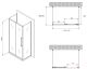 Душевой уголок ABBER Schwarzer Diamant AG30120MH-S50M-S50M 120x50см хром