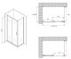 Душевой уголок ABBER Schwarzer Diamant AG30130B-S50B 130x50см чёрный