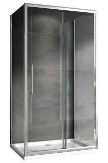 Душевой уголок ABBER Schwarzer Diamant AG30140H-S50-S50 140x50см хром