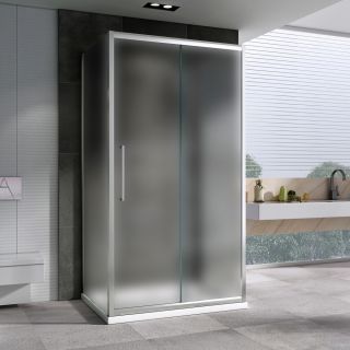 Душевой уголок ABBER Schwarzer Diamant AG30140MH-S80M-S80M 140x80см хром