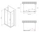 Душевой уголок ABBER Schwarzer Diamant AG30150B-S50B-S50B 150x50см чёрный