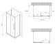 Душевой уголок ABBER Schwarzer Diamant AG30170BH-S50B-S50B 170x50см чёрный