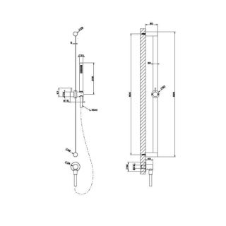 Душевой гарнитур Gessi 316 54045.239 брашированная сталь
