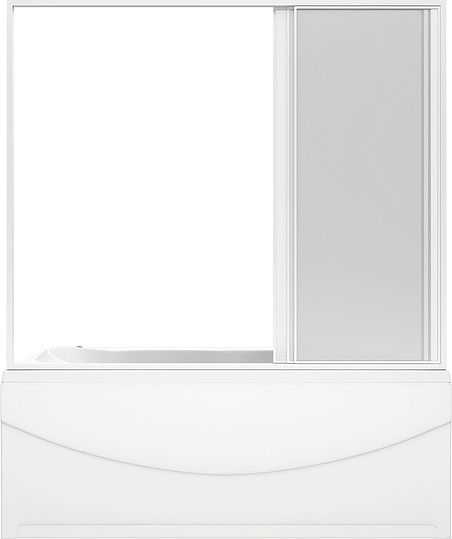 Шторка на ванну Bas Ахин, Мальта, Атланта, Нептун, Индика 3 ств., стекло прозрачное