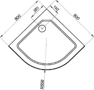 Поддон для душа Triton ПД4 Щ0000013013 90х90