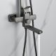 Душевая стойка Shevanik S7036T оружейная сталь