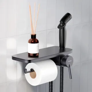 Гигиенический душ со смесителем Damixa Jupiter 773500301 черный встраиваемый