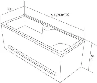 Тумба с раковиной 1MarKa Tiny S 50