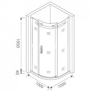 Душевой уголок Good Door Altair R-100-C-CH стекло прозрачное