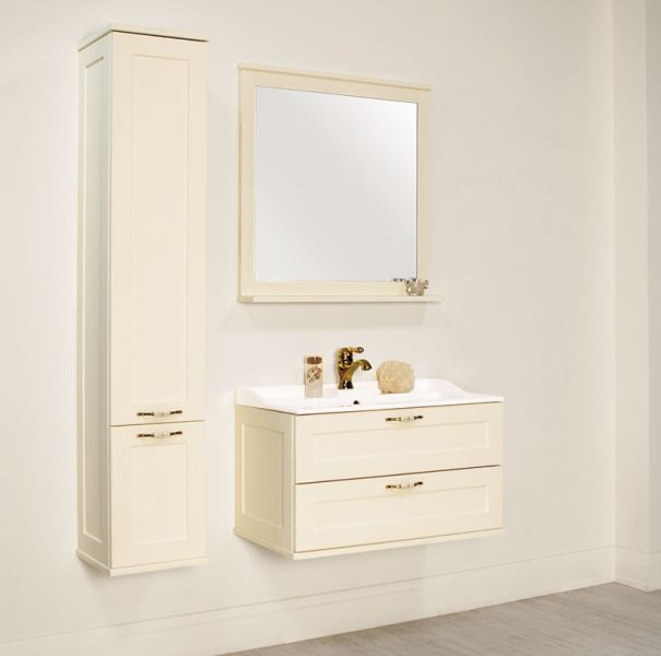 Тумба под раковину Акватон Леон 80см дуб бежевый 1A186301LBPR0