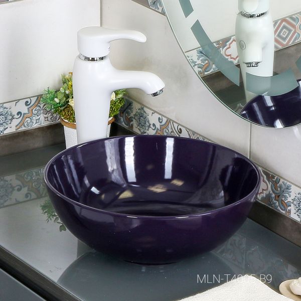 Накладная раковина Melana T4005-B9-806 38см фиолет