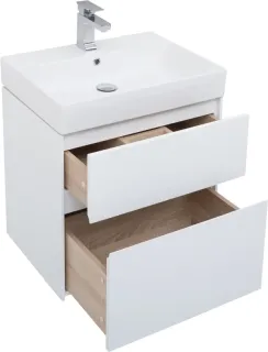 Тумба под раковину Aquanet Polya 345590 60 см белый глянец