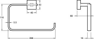 Полотенцедержатель Jacob Delafon MECANIQUE E77833-CP