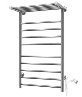 Полотенцесушитель электрический Domoterm Аврора DMT 109-Т5 П10 50x90 EK R  с полкой хром