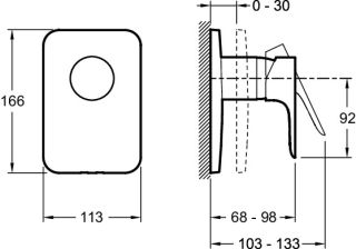 Смеситель Jacob Delafon ALEO E98705-CP встраиваемый