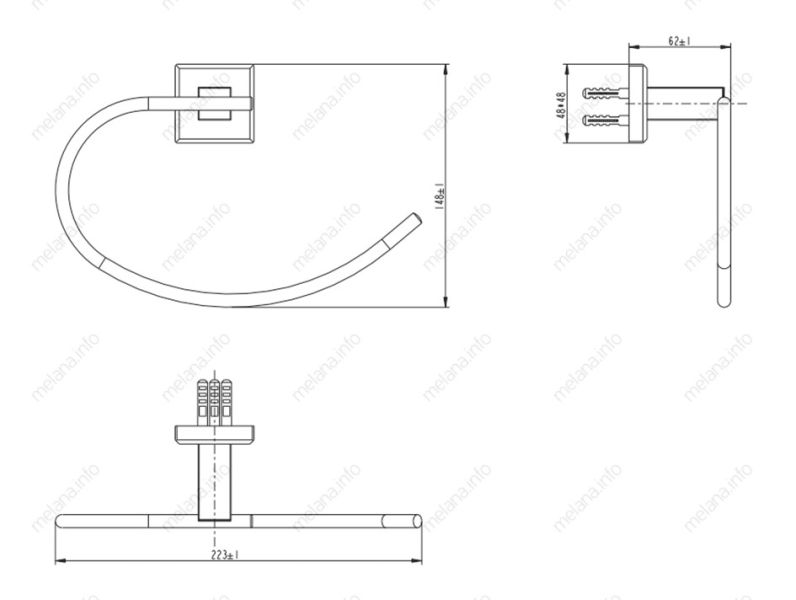Полотенцедержатель Melana MLN-862009 сатин