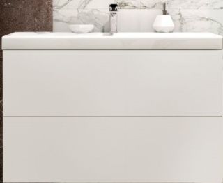 Подвесная тумба под раковину Art&Max Verona Push 90см белый матовый AM-Verona-Push-900-2C-SO-BI-TS