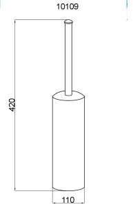Щётка для туалета Boheme Palazzo Bianco золото 10109