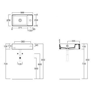 Раковина SIMAS AGILE AG50 antracite  matt*1  черная 50 см