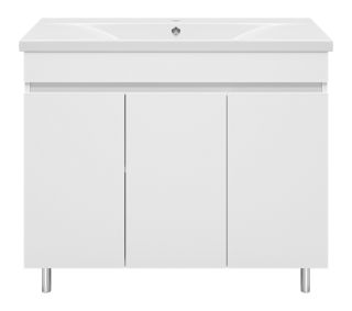 Напольная тумба под раковину Misty Енисей 100см белый