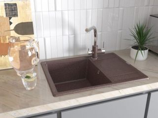 Смеситель для кухни Paulmark Essen Es213011-COCR кофе/хром