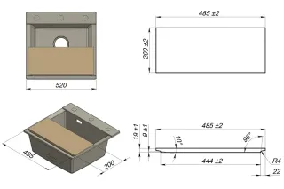Доска разделочная Ясень Granula ДСК-00003