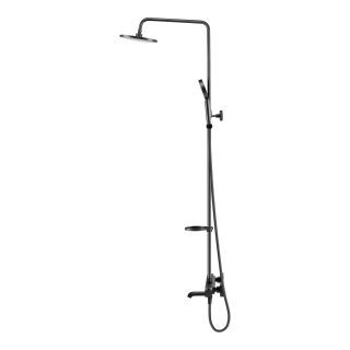 Душевая стойка Swedbe Hermes 9093B с термостатическим смесителем для ванны чёрный