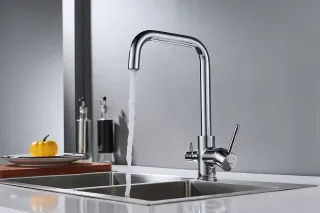 Смеситель для кухни Shevanik S228 с подключением фильтра хром