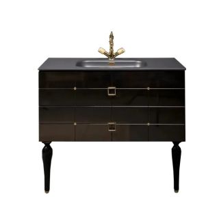 Тумба под раковину Armadi Art Vallessi Avangarde Piazza 100см чёрный/хром 841-100-BCR