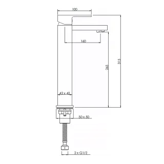 Смеситель для раковины Comforty FC045B-CKBT белый