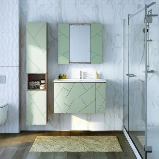 Тумба под раковину Бриклаер Кристалл 4627125417184 90 см фисташковый