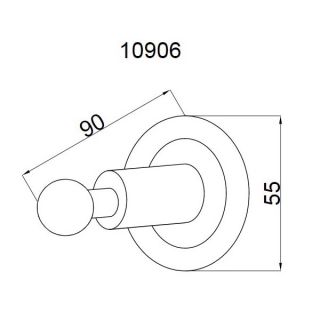 Крючок Boheme Murano хром 10906-CR